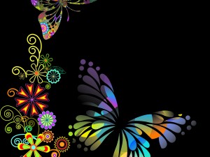 Butterfly-shaped flowers backgrounds
