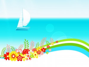 Summer Day with Flower Backgrounds