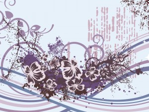Blue floral wave backgrounds