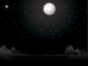 Night Moon and Stars Scene Backgrounds