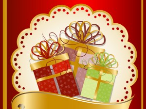 Red Gifts World PPT Backgrounds