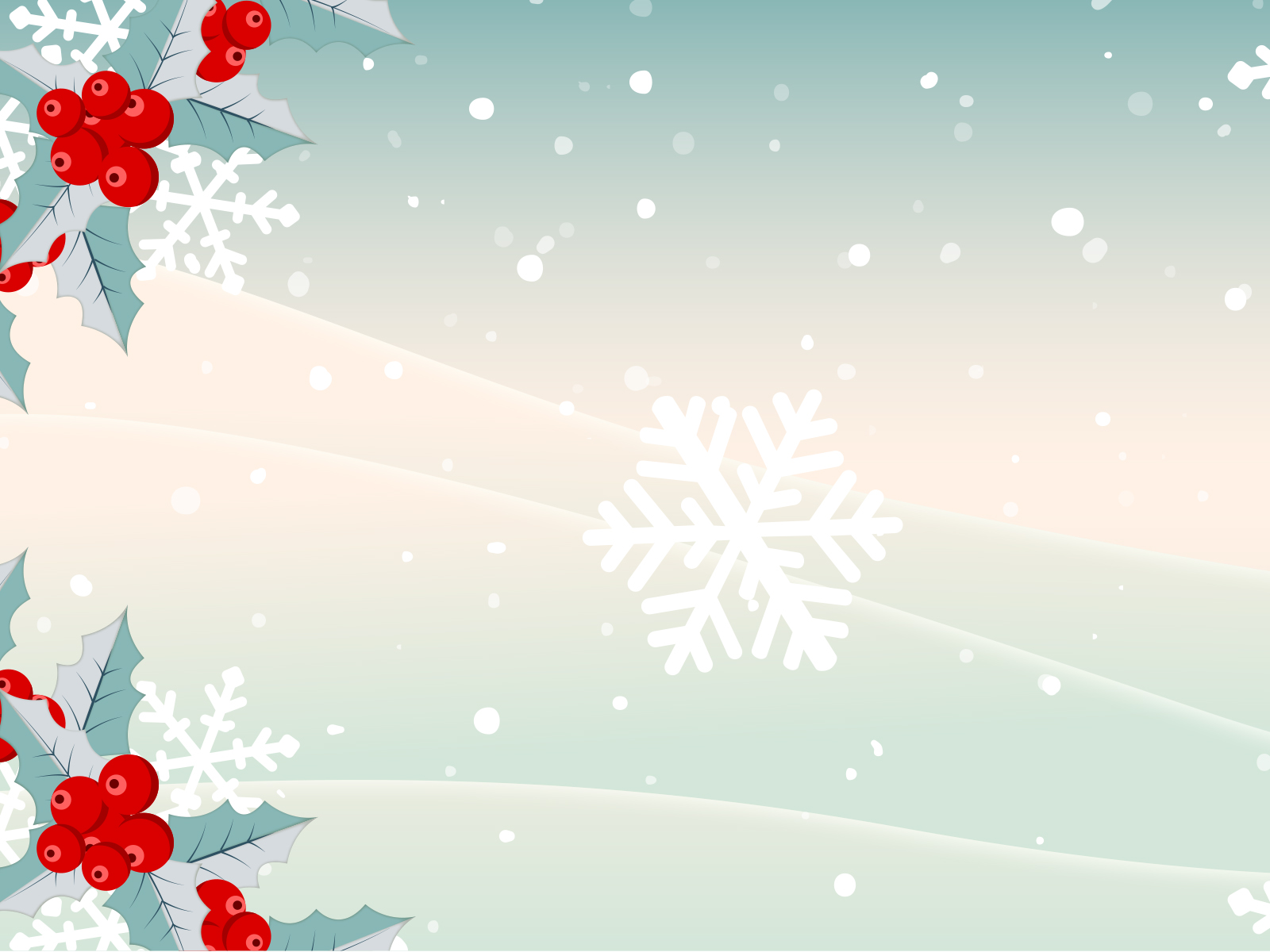 Xmas Snows Presentation Powerpoint Templates - Christmas, Green, Objects -  Free PPT Backgrounds and Templates