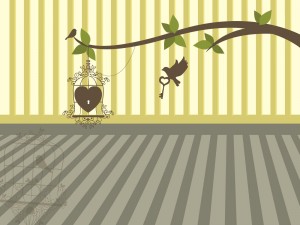 Bird and Cage PPT Backgrounds