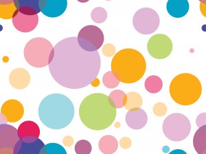 Colorful Circles on White Backgrounds