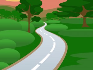 On Road PPT Backgrounds