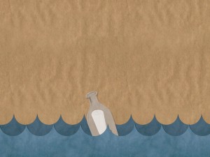 Bottle in the Sea PPT Backgrounds