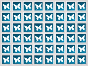 Butterfly Stamps PPT Backgrounds