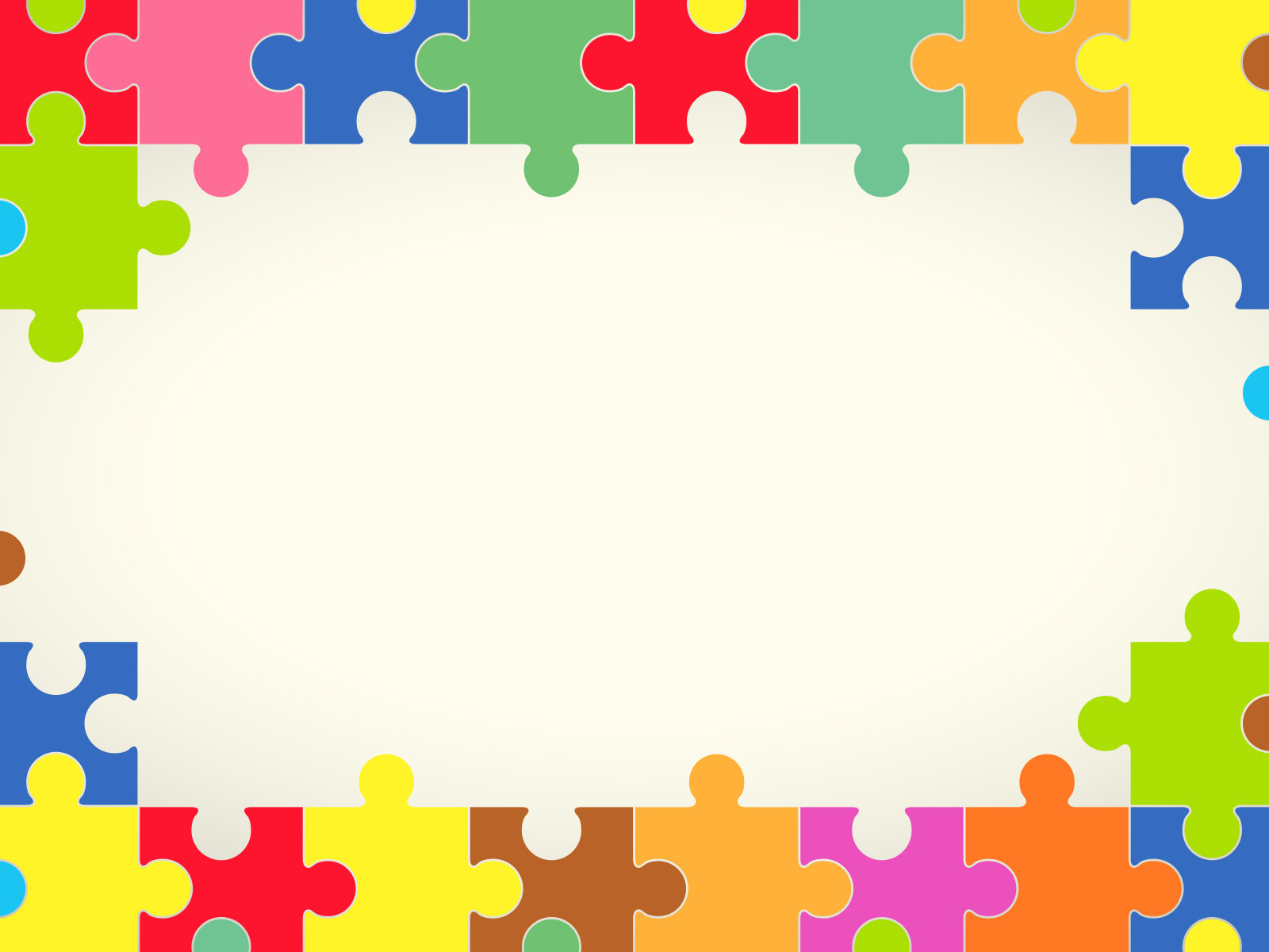 Colourful Puzzles Powerpoint Templates - Border & Frames, Objects - Free PPT  Backgrounds and Templates