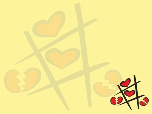 Heart Tic Tac Toe PPT Backgrounds