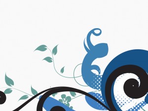 Blue Floral Abstract PPT Backgrounds
