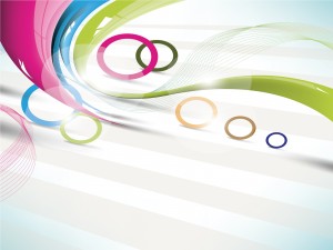 Circle and Line in Colors Backgrounds