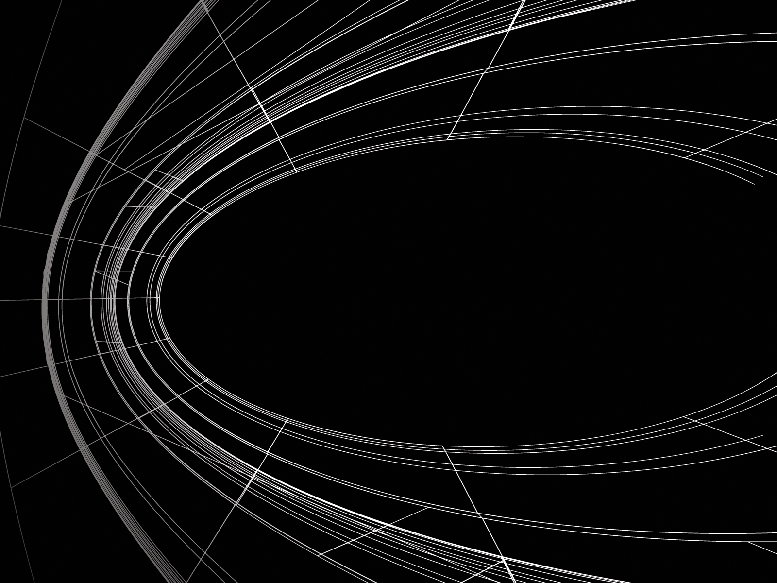 White Circle Lines on Black Powerpoint Templates - Abstract, Black, White -  Free PPT Backgrounds and Templates