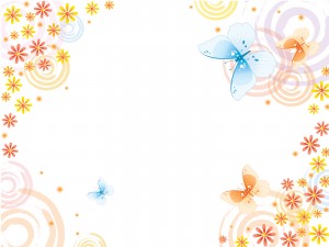 Butterflies with pink flowers backgrounds