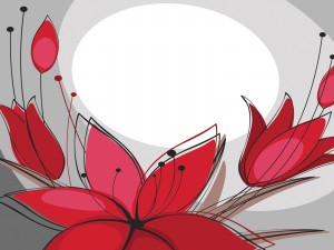 Red Azalea Blossom Powerpoint Backgrounds