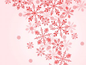 Christmas Winter on Red Powerpoint Backgrounds