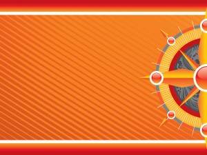 Compass on Orange Powerpoint Backgrounds