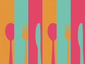 Fork and Spoon Powerpoint Backgrounds