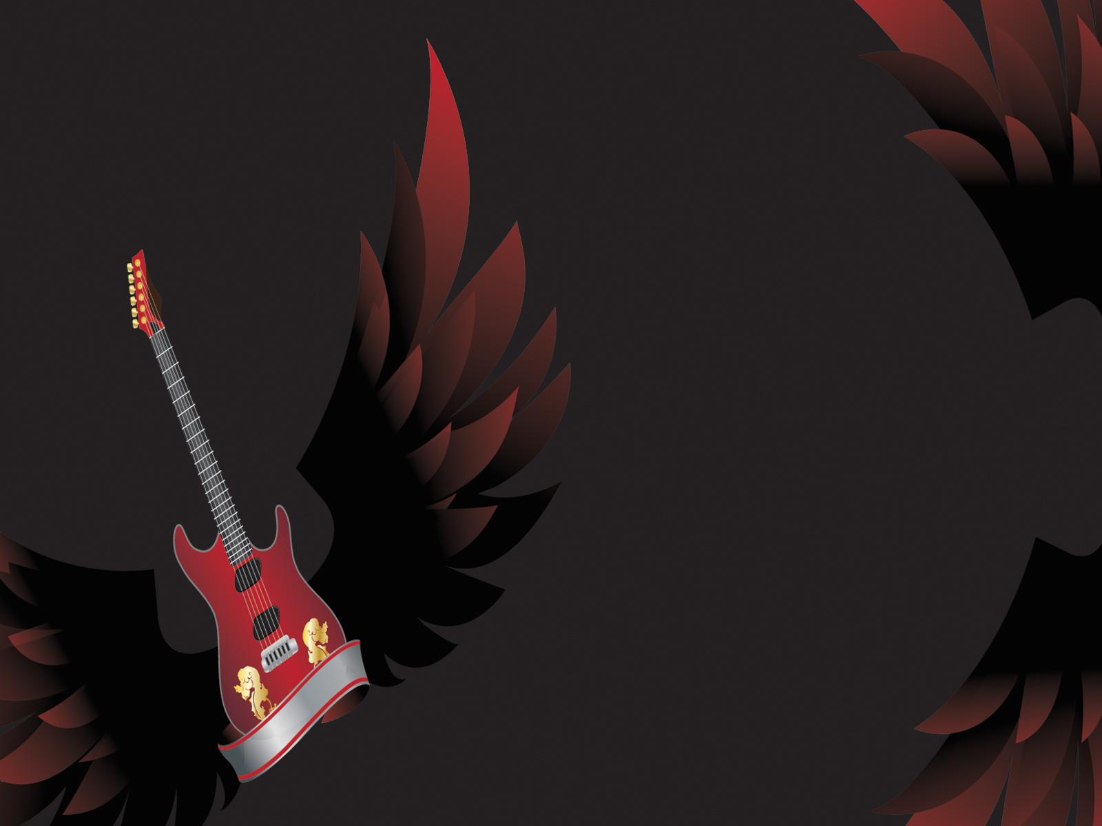 Rock Music Powerpoint Templates Black Music Red Free Ppt Backgrounds And Templates