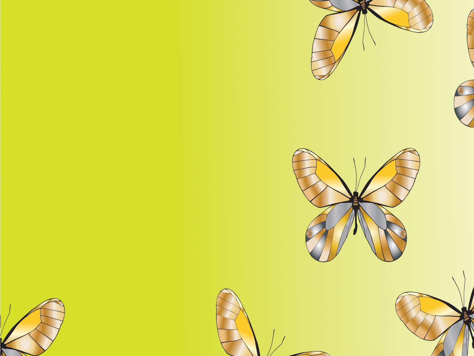 Butterflies are Flying Powerpoint Templates - Animals & Wildlife, Green -  Free PPT Backgrounds and Templates