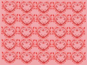 Floral Heart Pattern Backgrounds