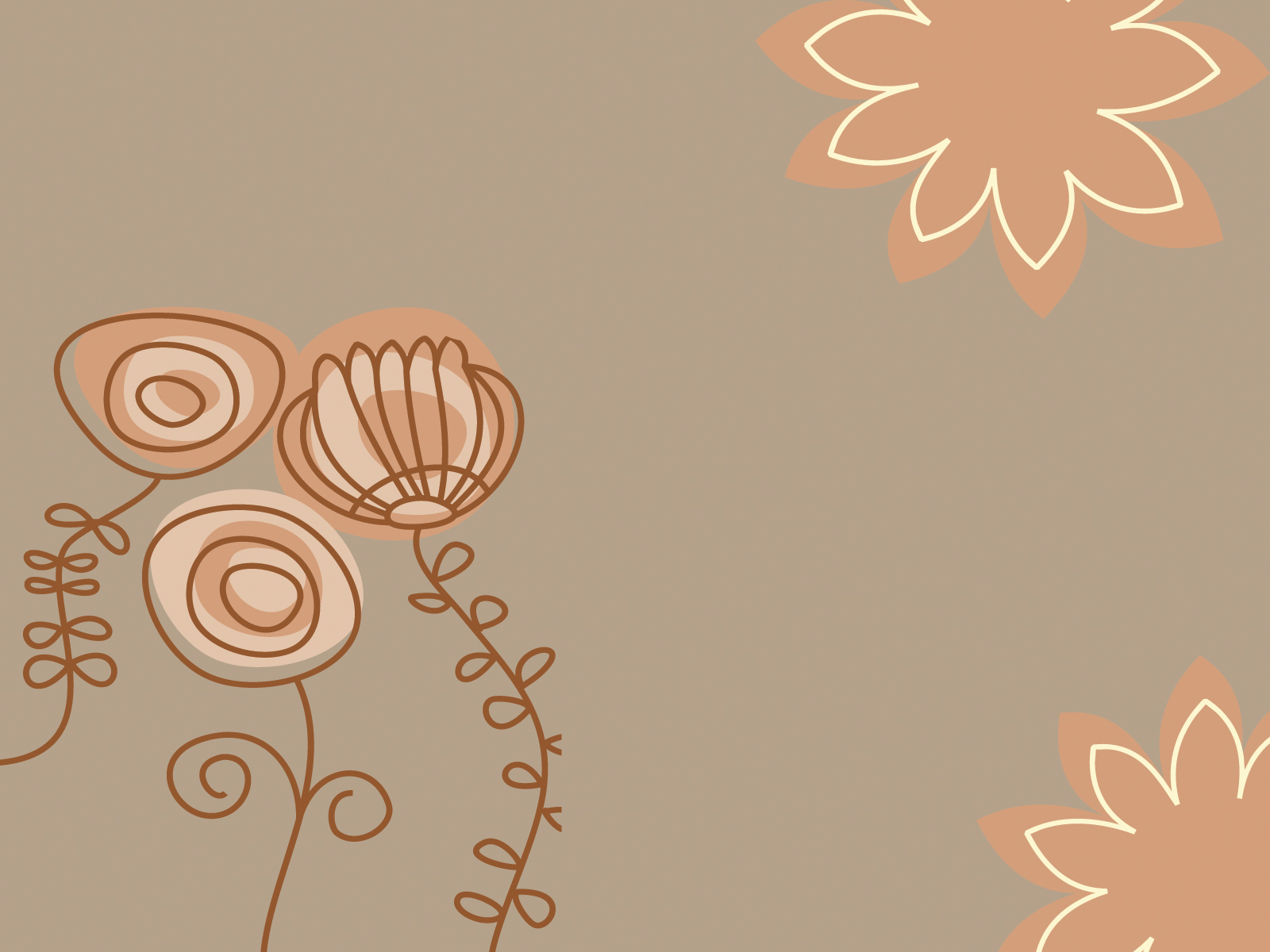 Brown Flowers Powerpoint Templates - Brown, Flowers - Free PPT