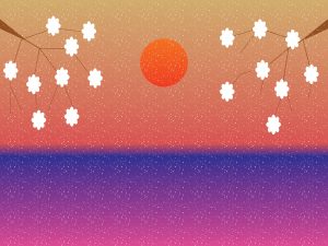 Sunset in Winter PPT Backgrounds