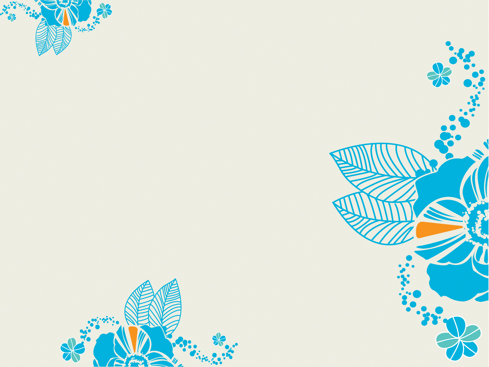 Turquoise Flower Powerpoint Templates - Blue, Flowers - Free PPT Backgrounds  and Templates