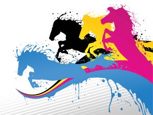 Colorful Horses Background