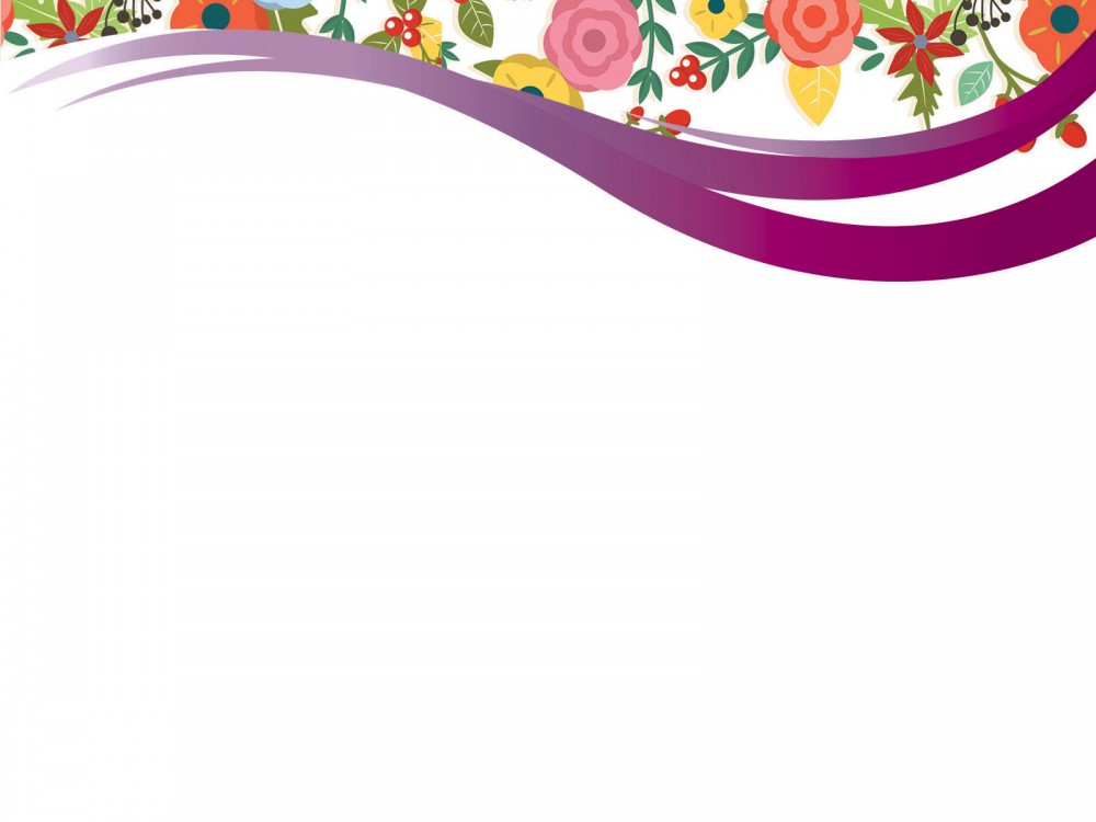 Cute Floral Powerpoint Templates Border Frames Flowers Green 