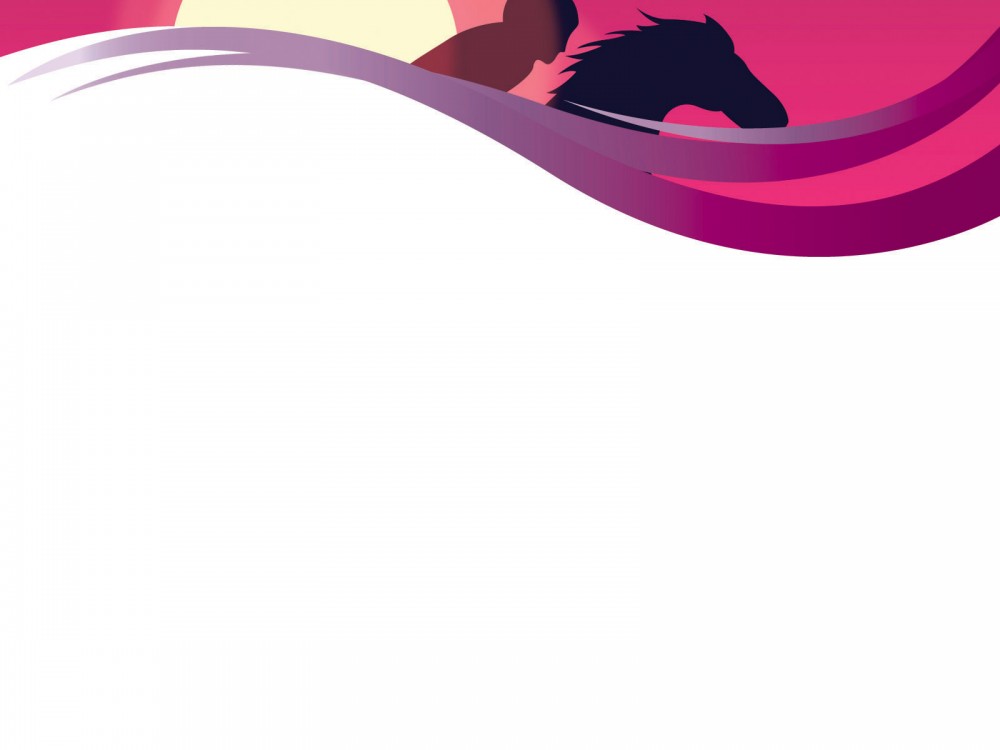 Horses Are Running Powerpoint Templates - Animals & Wildlife, Fuchsia ...