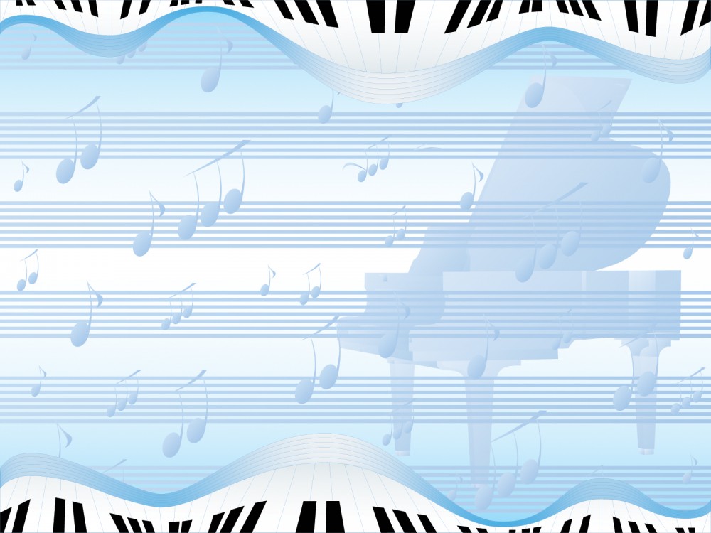 Piano Abstract Powerpoint Templates Abstract Blue Music White 