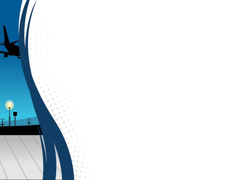 Airport On Sky Powerpoint Templates Blue Car Transportation 
