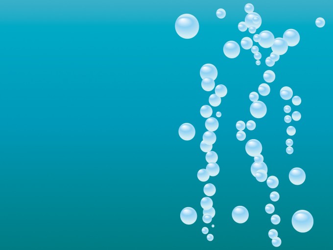 Aqua Bubbles Powerpoint Templates 3D Graphics Blue Free PPT 