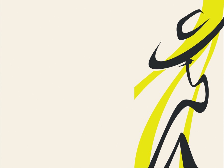 Abstract Dancing Powerpoint Templates - Abstract, Black, Yellow Backgrounds