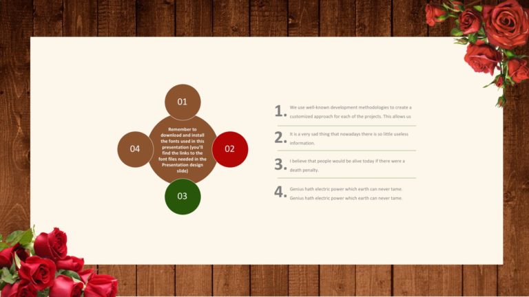 Slides Border Roses Rose Flower Powerpoint Templates - Border & Frames, Flowers, Red ...