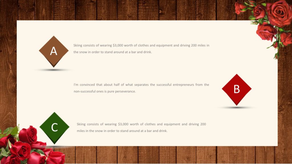Rose Flower Powerpoint Templates - Border & Frames, Flowers, Red ...