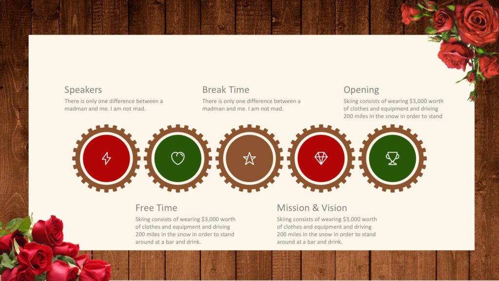 Slides Border Roses Rose Flower Powerpoint Templates - Border & Frames, Flowers, Red ...