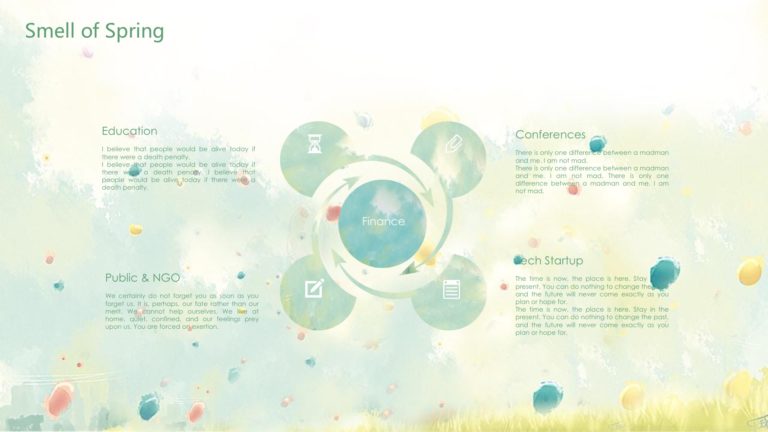 Spring Powerpoint Abstract Backgorunds Smell of Spring Powerpoint Templates - Abstract Backgrounds