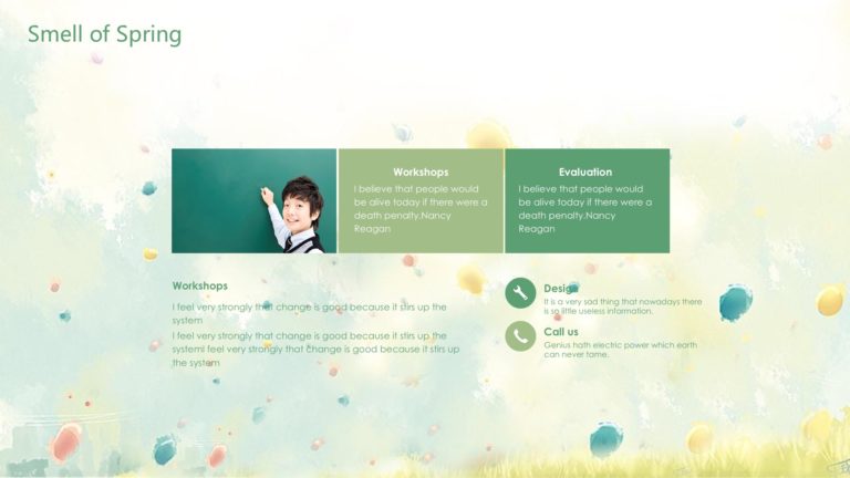 Spring Powerpoint Abstract Backgorunds Smell of Spring Powerpoint Templates - Abstract Backgrounds