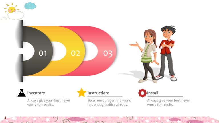 Childrens Playroom Powerpoint Templates - Green, Kids, Nature Backgrounds