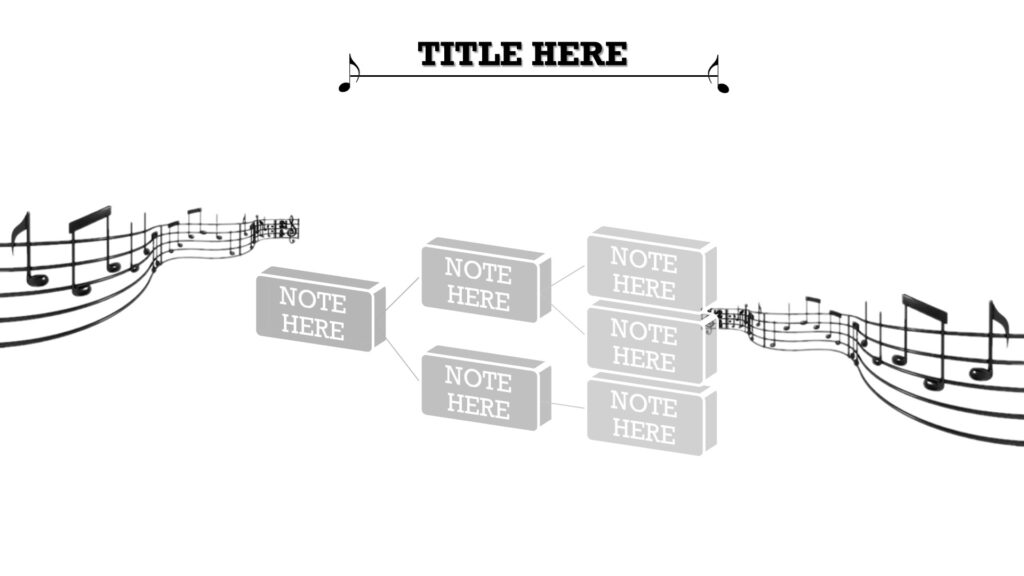Piano Music Powerpoint Templates - Black, Music, White Backgrounds
