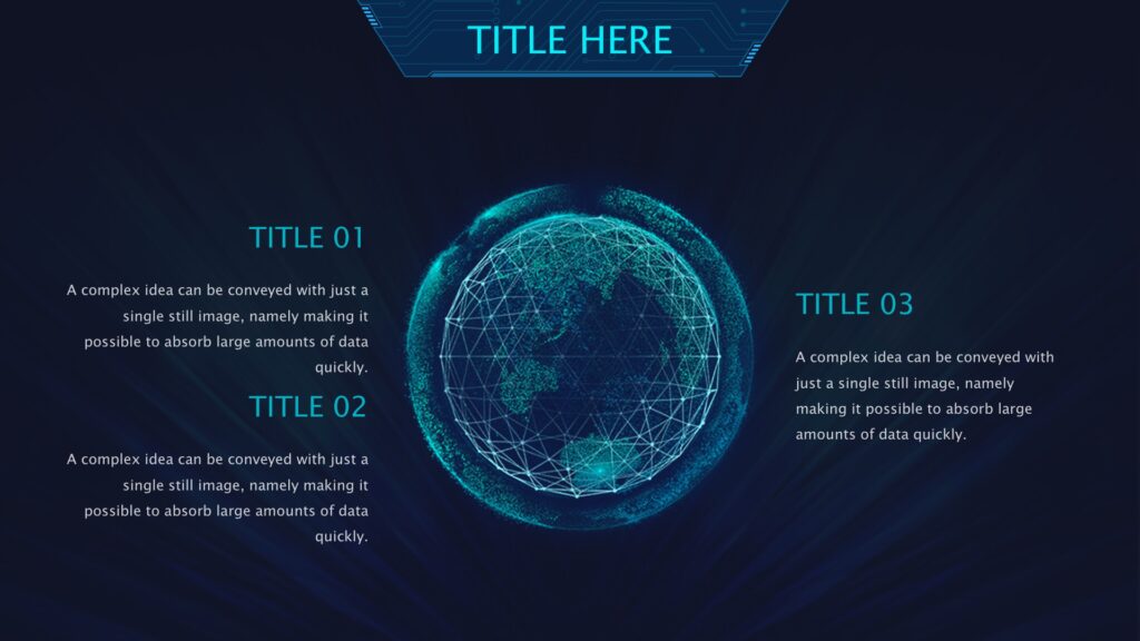 Cyborg Technology Powerpoint Templates - Blue, Technologies Backgrounds