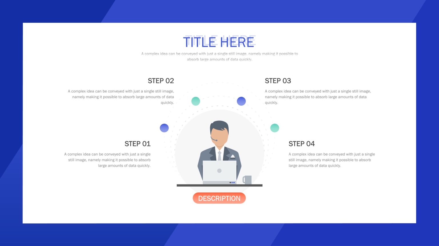 Creative Resume Powerpoint Templates - Arts, Blue Backgrounds