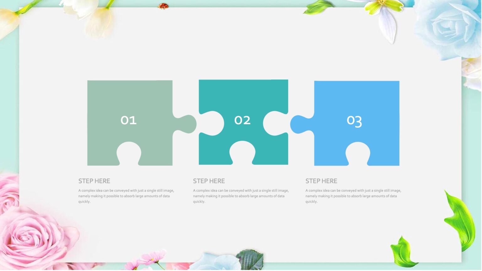 Rose Frame Powerpoint Templates - Border & Frames, Flowers Backgrounds