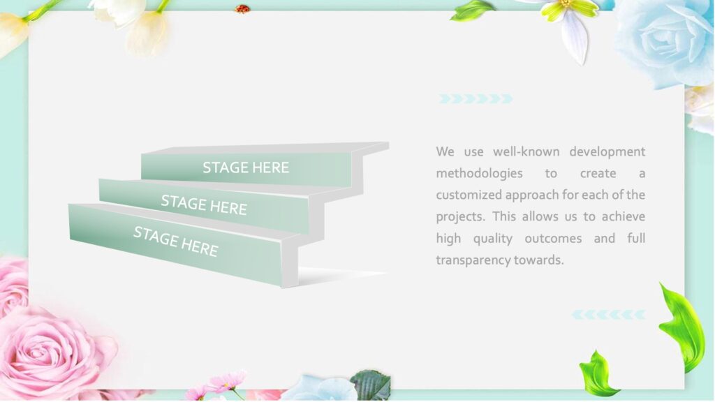 Rose Frame Powerpoint Templates - Border & Frames, Flowers Backgrounds
