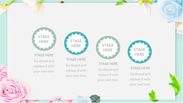 Rose Frame Powerpoint Templates - Border & Frames, Flowers Backgrounds