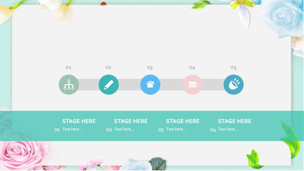 Rose Frame Powerpoint Templates - Border & Frames, Flowers Backgrounds